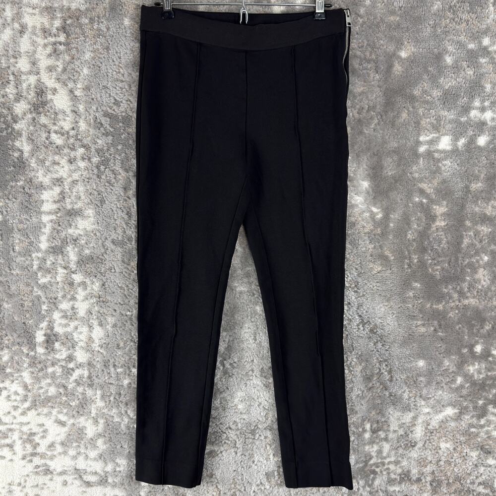 Everlane Sz 6 Ankle Stretch Minimalist Elastic Waist Pants Black Pull On Casual